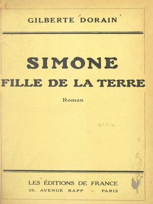 cover image of Simone, fille de la terre